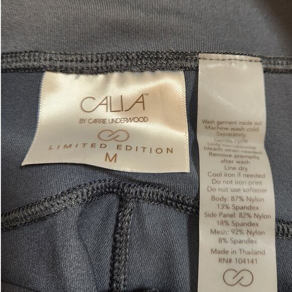 Calia Women's Gray‎ Pink Colorblock Mid Rise Stretch Leggings Pants Size Medium - Picture 3 of 6